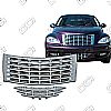 Chrysler PT Cruiser Base, Touring, Limited 2001-2005 Chrome Front Grille Overlay 