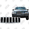 Jeep Grand Cherokee Laredo 2004-2004 Chrome Front Grille Overlay 