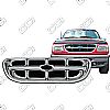 Ford Explorer  1998-2001 Chrome Front Grille Overlay 