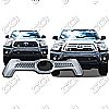 Toyota Tacoma  2012-2013 Chrome Front Grille Overlay 