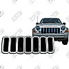 Jeep Liberty Sport, Limited 2005-2007 Chrome Front Grille Overlay 