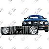 Ford Mustang V6 2005-2009 Chrome Front Grille Overlay 