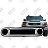 Toyota FJ Cruiser 2007-2013 Chrome Front Grille Overlay 