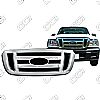 Ford Ranger Xl, Fx4 2006-2011 Chrome Front Grille Overlay 