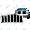 Jeep Patriot Sport, Rocky Mountain 2007-2010 Chrome Front Grille Overlay 