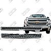 Chevrolet Silverado 2500/3500 2007-2010 Chrome Front Grille Overlay 