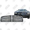 Dodge Charger Se 2006-2010 Chrome Front Grille Overlay 