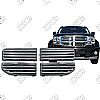 Dodge Nitro Slt, Sxt 2007-2012 Chrome Front Grille Overlay 