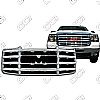 Gmc Sierra 2500 Wt, Sle, Slt 2007-2010 Chrome Front Grille Overlay 