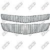 Chevrolet Traverse  2009-2011 (2 Piece) Chrome Front Grille