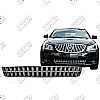 Buick Lacrosse  2013-2013 Chrome Front Grille Overlay Bottom-Black Vents