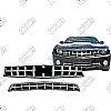 Chevrolet Camaro Ls, 1lt, 2lt 2010-2013 Chrome Front Grille Overlay 