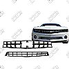 Chevrolet Camaro Ls, 1lt, 2lt 2010-2013 Black Chrome Front Grille Overlay 