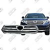 Toyota Highlander Base, Se, Limited 2011-2013 Chrome Front Grille Overlay 