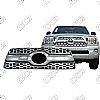 Toyota Tacoma  2011-2011 Chrome Front Grille Overlay 