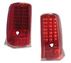 Cadillac Escalade 02-04 LED Tail Lights Red/Chrome