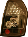 Dodge Magnum 05-06 Black Housing Clear Lens LED Tail Lights