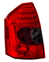 Chrysler 300 2005-2007 Red Housing, Smoked Lens LED Tail Lights