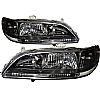 Honda Accord 1998-2002 Black Euro Headlights  