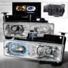 Chevrolet Full Size Pickup 1988-1998 Chrome Euro Headlights  