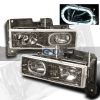 Chevrolet Full Size Pickup 1988-1998 Black Euro Headlights  
