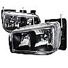 Cadillac Escalade 1999-2000 Black Euro Headlights  