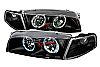 Mitsubishi Mirage 1997-2001 Black Euro Headlights  