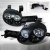 Dodge Neon 1995-1999 Black Euro Headlights With Paintable Housing 