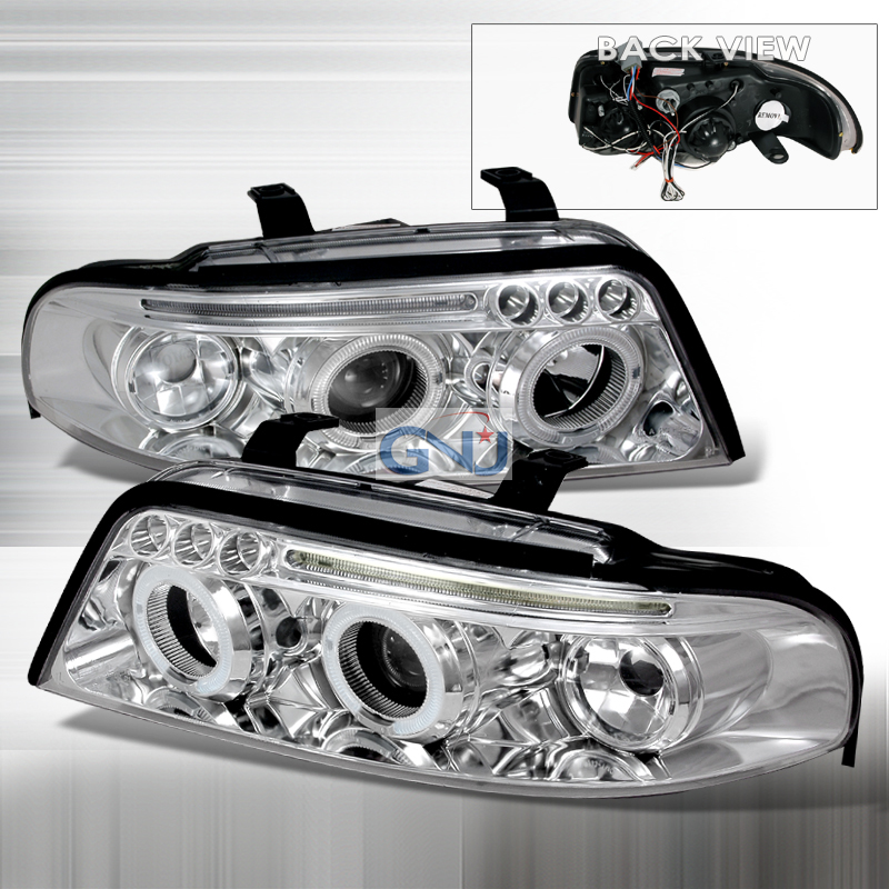 Audi A4  2000-2001 Chrome Halo Projector Headlights  