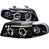 Audi A4  1996-1999 Gloss Black  Projector Headlights Smoke Lens 