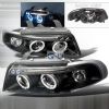 Audi A4  1996-1999 Black Halo Projector Headlights  W/LED'S