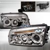 Dodge Charger  2005-2010 Chrome Halo Projector Headlights  W/LEDS