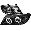 Bmw 3-Series E90 4 Door 2005-2008 Black  Projector Headlights  