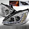 Ford Focus 2000-2004 R8 Style (Version 2) Chrome Housing Projector Headlights