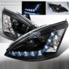 Ford Focus 2000-2004 R8 Style Halo LED  Projector Headlights - Black  