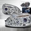 Volkswagen Golf 2006-2008 Halo LED  Projector Headlights - Chrome  