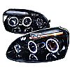 Volkswagen Golf  2006-2008 Gloss Black  Projector Headlights Smoke Lens 