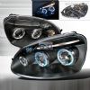 Volkswagen Golf 2006-2008 Halo LED  Projector Headlights - Black  