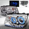 Volkswagen Jetta  1999-2004 Chrome Dual Halo Projector Headlights  W/LED'S