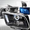 Ford Mustang  2005-2009 Black Halo Projector Headlights  W/LED'S