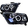 Ford Mustang  2010-2013 Gloss Black  Projector Headlights Smoke Lens 