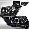 Ford Mustang  2010-2013 Black  Projector Headlights  