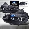 Mazda Miata  2001-2005 Black Halo Projector Headlights  W/LED'S