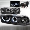 Chevrolet S10 Pickup  1998-2004 Black Dual Halo Projector Headlights  