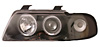 Audi A4 95-00 Black One-Piece Projector Headlights