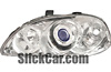 Honda Civic 96-98 Projector Lamp w/Rim Chrome/Blue
