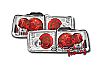 Honda Accord 4 Door 1992-1993 Chrome Euro Tail Lights 