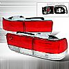 Honda Accord 4 Door 1992-1993 Red / Clear Euro Tail Lights 