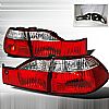 Honda Accord 4 Door 1998-2000 Red / Clear Euro Tail Lights 