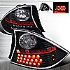 Honda Civic 2 Door 2001-2003 Black LED Tail Lights 